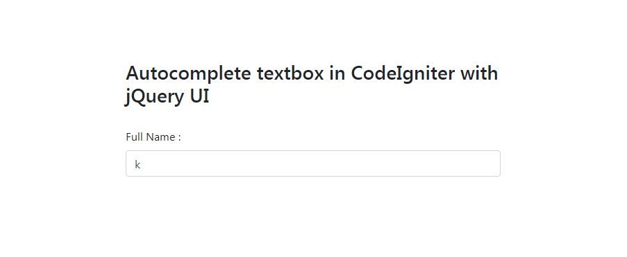 Autocomplete textbox in CodeIgniter with jQuery UI