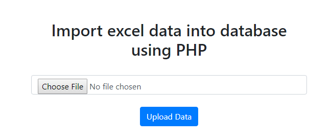 Import excel data into database using PHP