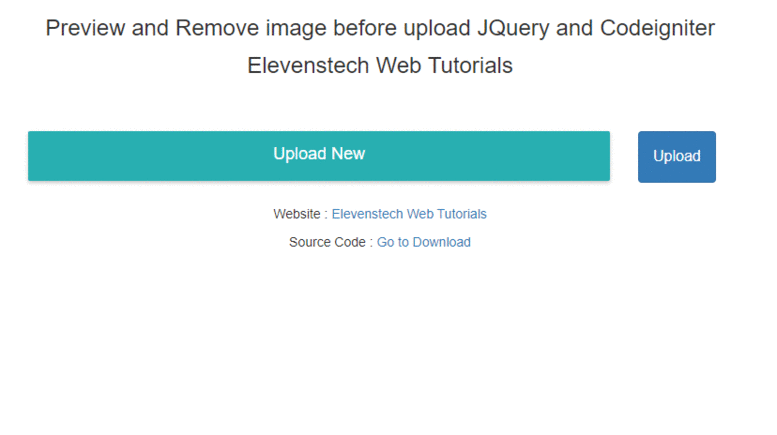 Preview and Remove image before upload JQuery and Codeigniter