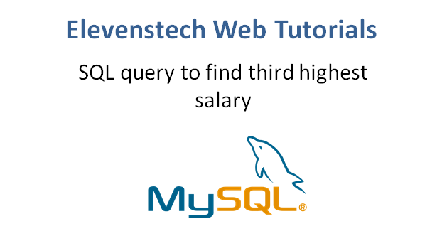SQL query to find third highest salary