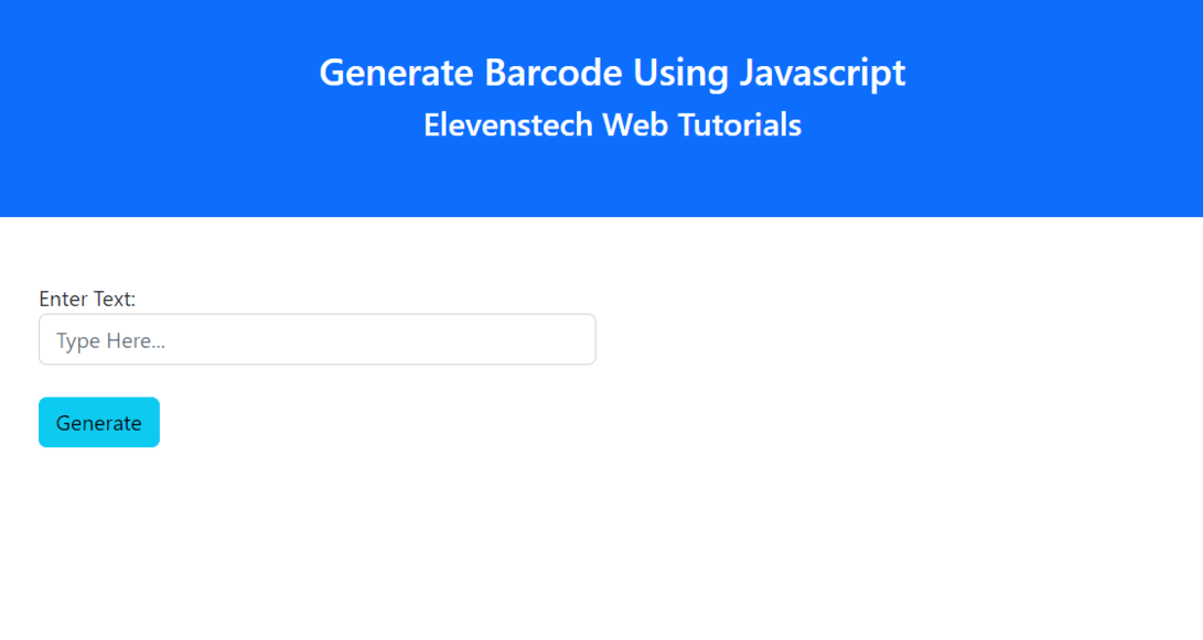 Generate Barcode Using Javascript
