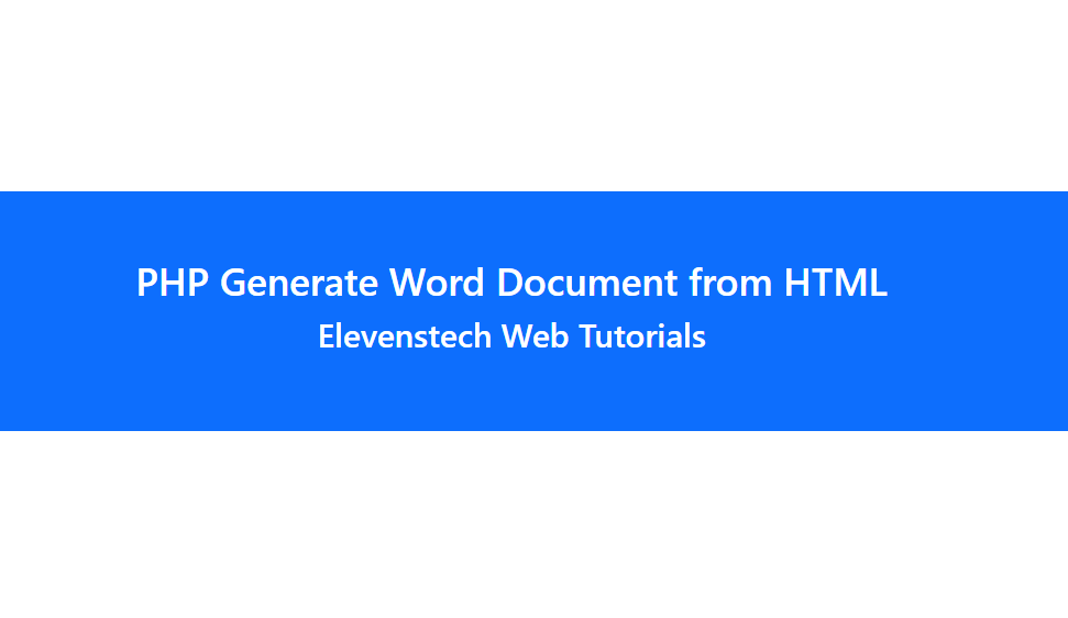 PHP Generate Word Document from HTML