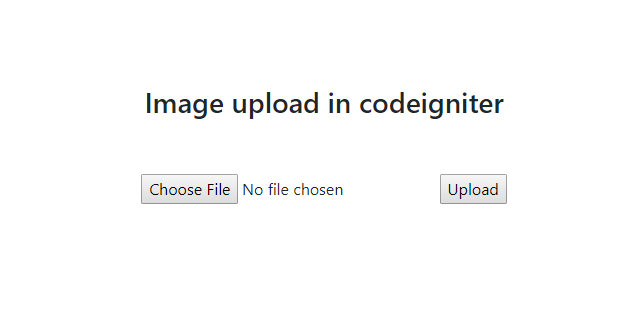 Image Upload In CodeIgniter