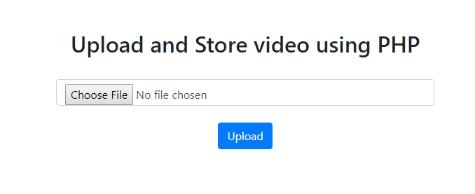 Upload and Store video using PHP