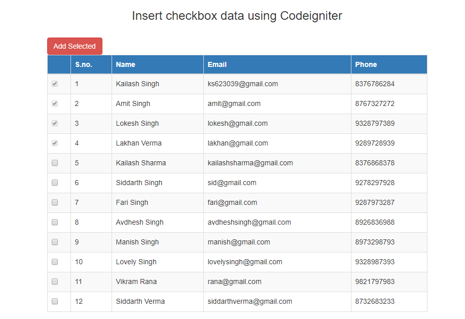 Insert multiple checkbox data using Codeigniter