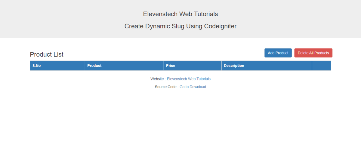 Create Dynamic Slug Using Codeigniter