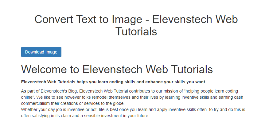 Convert Text to Image using HTMLCanvas in Jquery