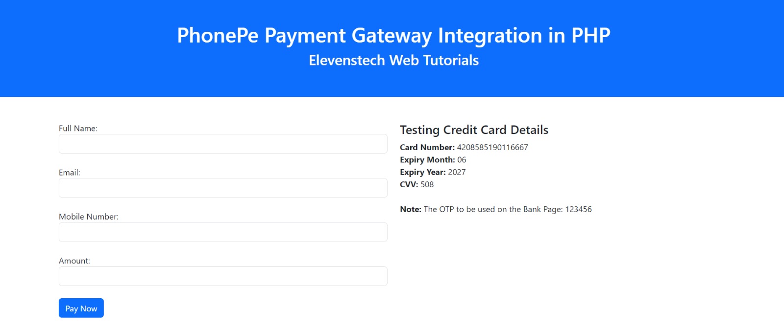 PhonePe Payment Gateway Integration in PHP
