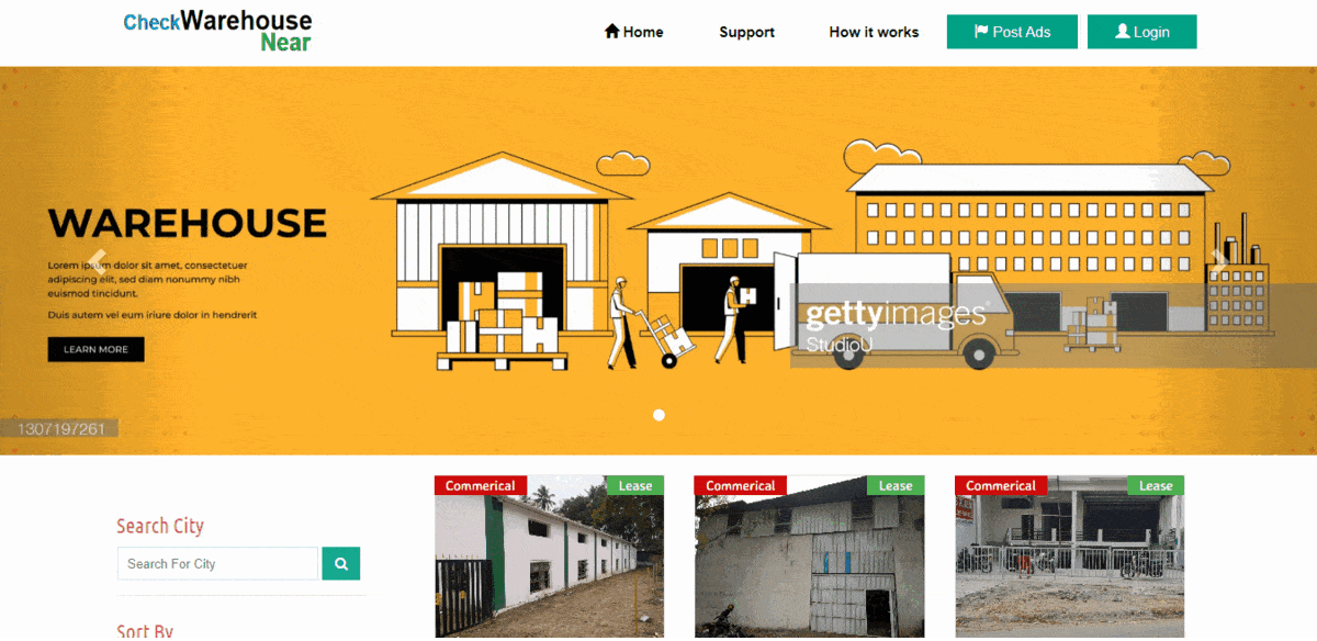 Check Werehouse Near Source Code - Property Lease  & Commercial Property