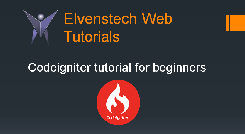 Codeigniter tutorial for beginners
